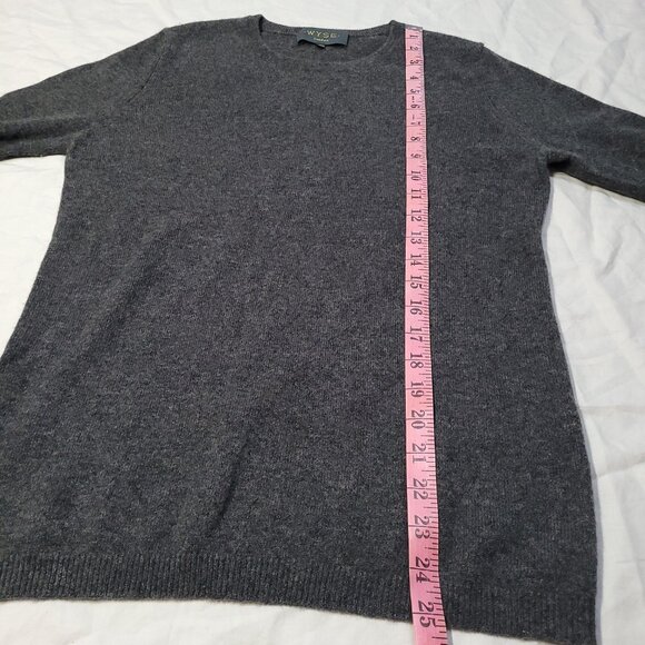 Wyse London Cashmere Sweater Grey Rainbow Cuff Size 2 US 6 - Picture 10 of 12